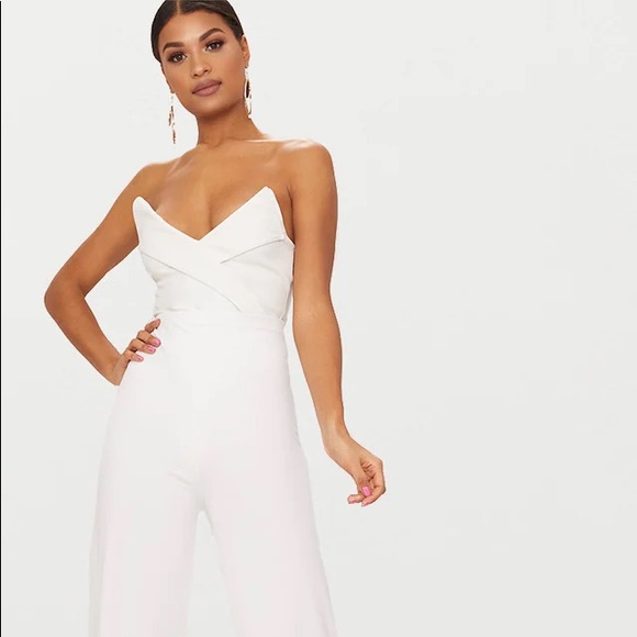 Pretty Little Thing White Tux Detail Bodysuit - Picture 3 of 15